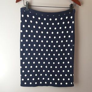 Trisisto Femme Navy White Knit Pencil Skirt | S